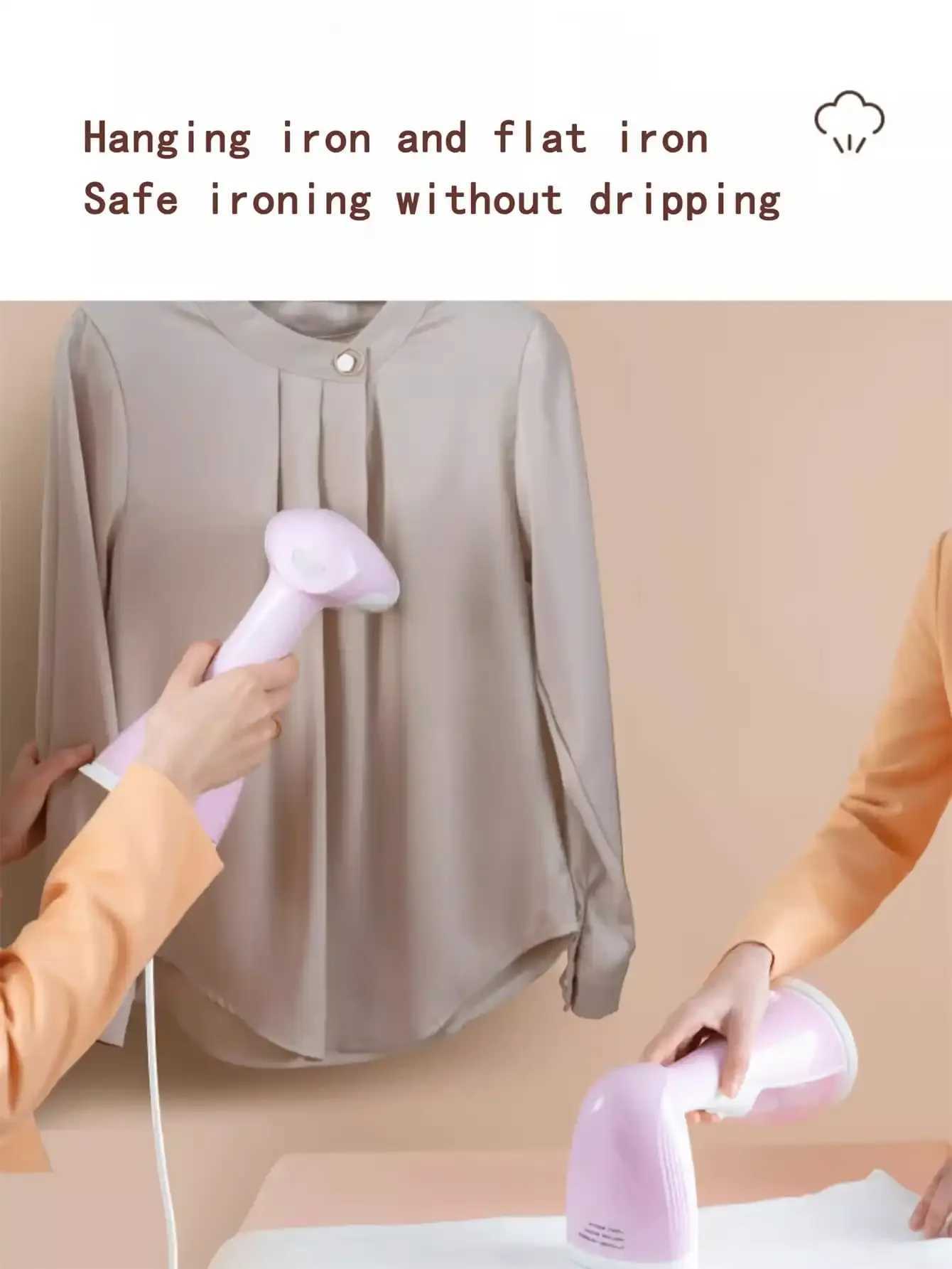 1500W clothing steam iron portable steam cleaner 300ML He electric suspension mite removal hand steam clothing Y241101