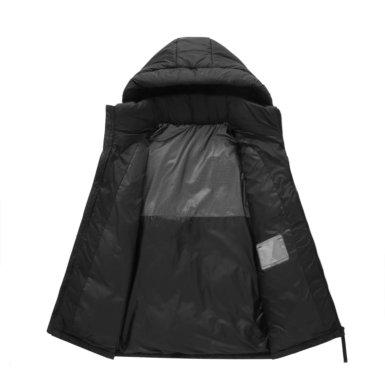 Winter Mens Down Jacket Hooded Casual Short Splicing Thick White Duck Warm Coat Trendy Male Ski Lightweight 241024