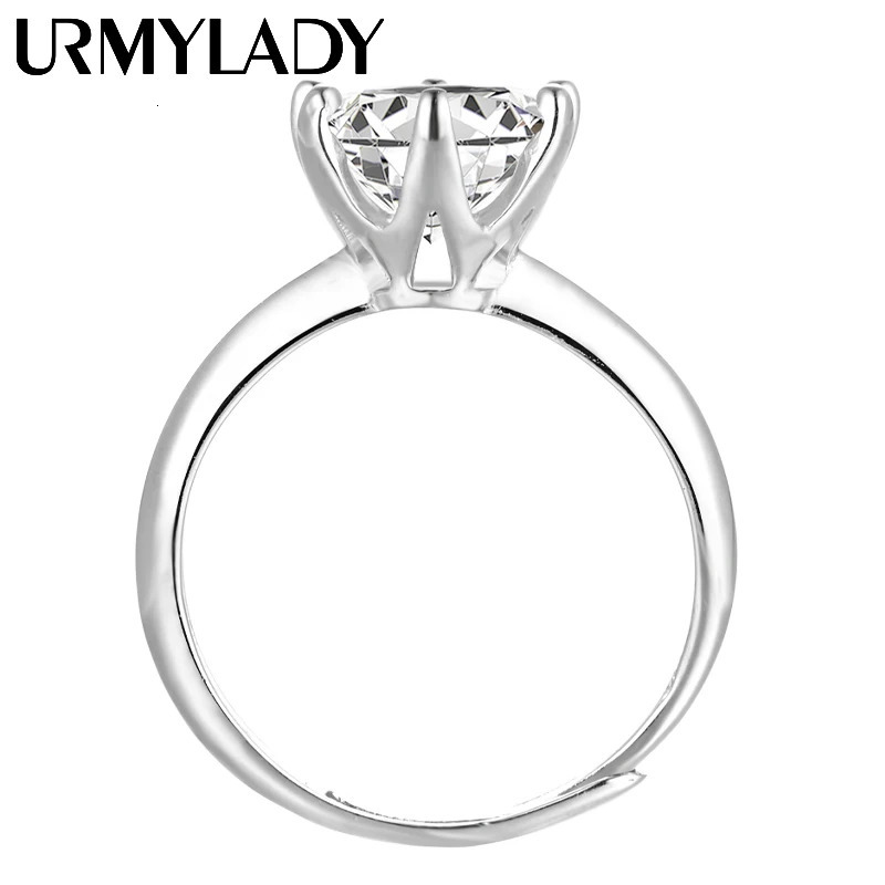 URMYLADY GRA Certified 13CT Ring VVS1 Lab Diamond Adjustable for Women Engagement Promise Wedding Band Jewelry 241031