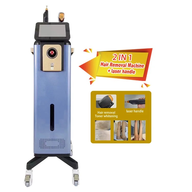 2024 Professional 2 in 1 Diode Laser 3 Wavelengths 755 808 1064Nm Permanent Diode Laser Hair Removal Machine