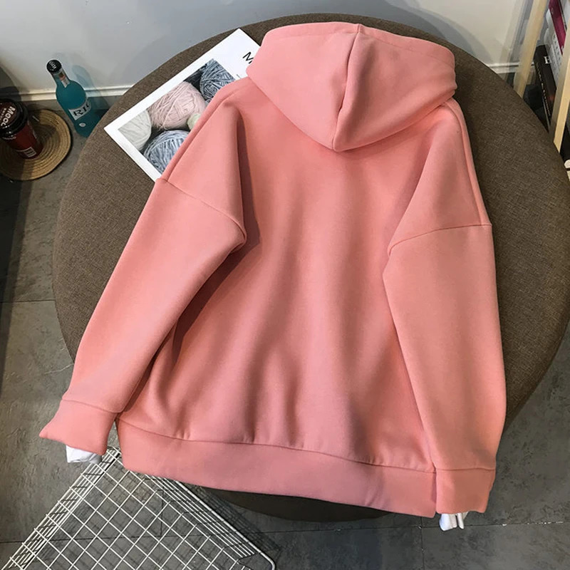 Winter Jogger 2 Pieces Sets Warm Hooded Sweatshirt Tracksuit High Waist Harem Pants Suits Plush Lined Thick Baggy Conjuntos 241031