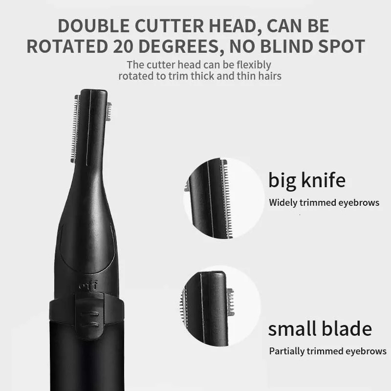 Electric Eyebrow Trimmer Multifunction Washable Eyebrow Razor Ladies Do Not Hurt The Skin Baby Mens Shaving Razor 240321