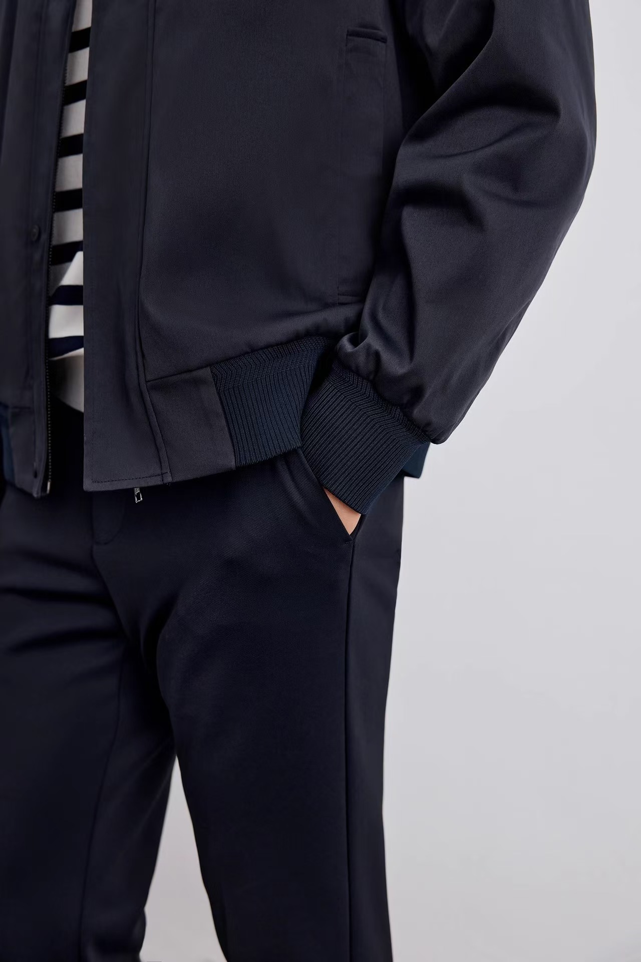 Spring and autumn new men's Korean lapel jacket tide brand high sense solid color coat men