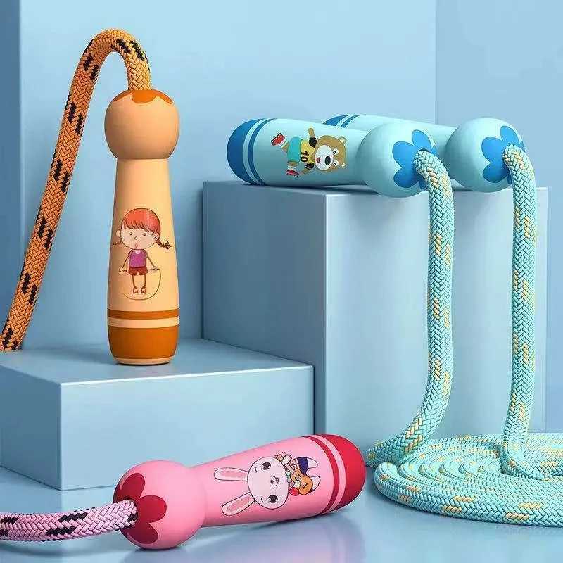Childrens sports adjustable cotton rope sportswear cute cartoon slide natural wooden hand filter designW241101