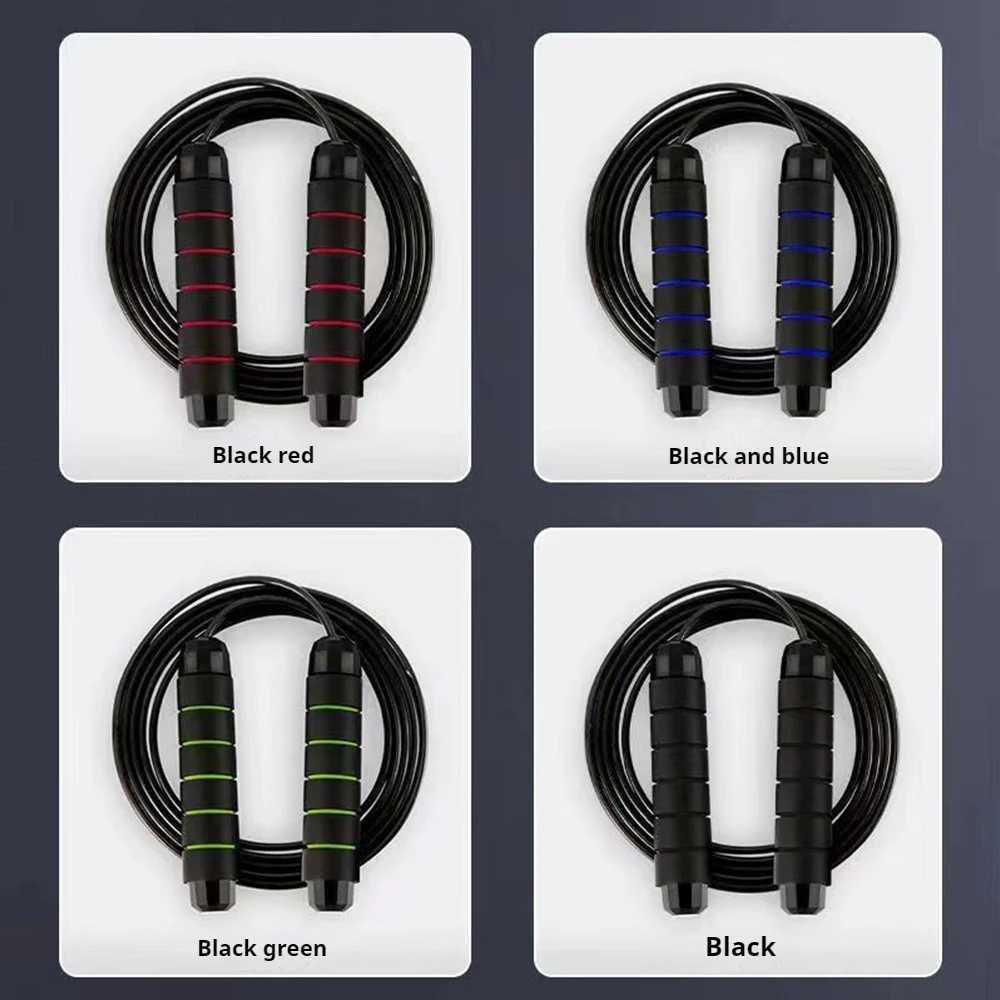 Adjustable skipping rope fast skipping rope steel sliding rope foam hand body shaping professional household sports equipmentW241101