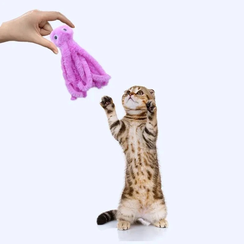 Cat toy Cute octopus plush toy bite resistant teeth interactive play pet supplies