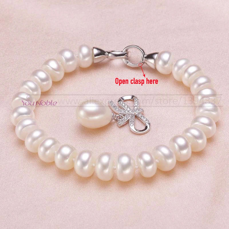 Womens wedding pearl jewelry set 925 sterling silver natural pearl necklace and earring set wifes engagement birthday 241031