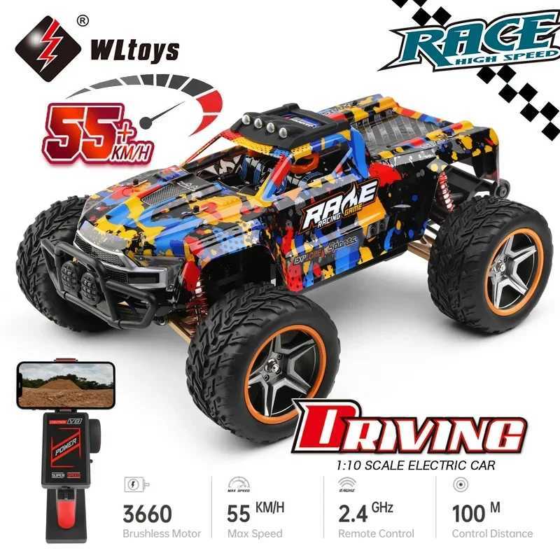Free shipping WLtoys 104016 104019 1/10 4x4 remote control 4WD 55KM/H off-road drift professional alloy RC car VS WPL C24 childrens toys