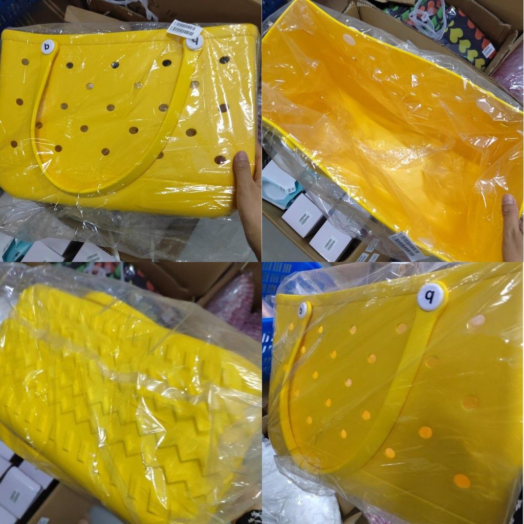 XL XXL Mini Bogg Storage Summer EVA Beach Bag Basket Women Picnic Tote Holes Waterproof Handbag Pouch Shopping Shoulder 999