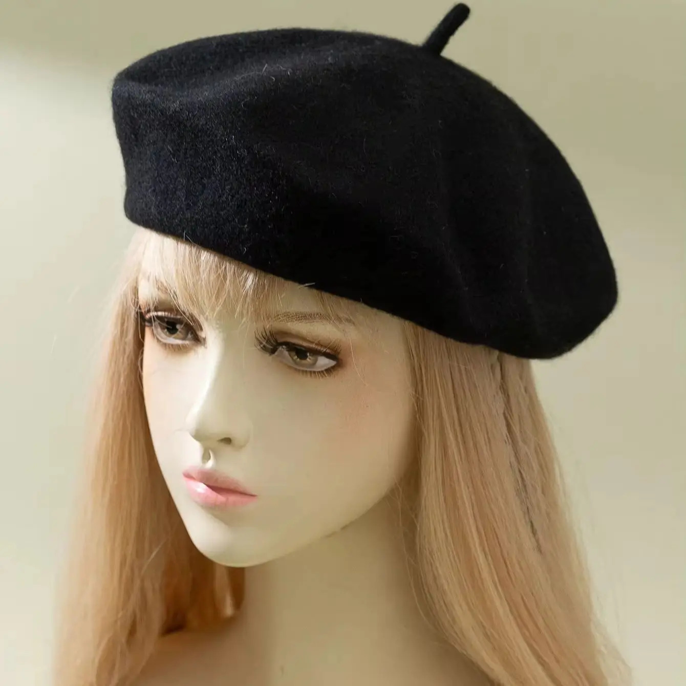 Lady Spring Winter Berets Hat Painter Style Women Wool Vintage Solid Color Caps Female Bonnet Warm Walking Cap 241031