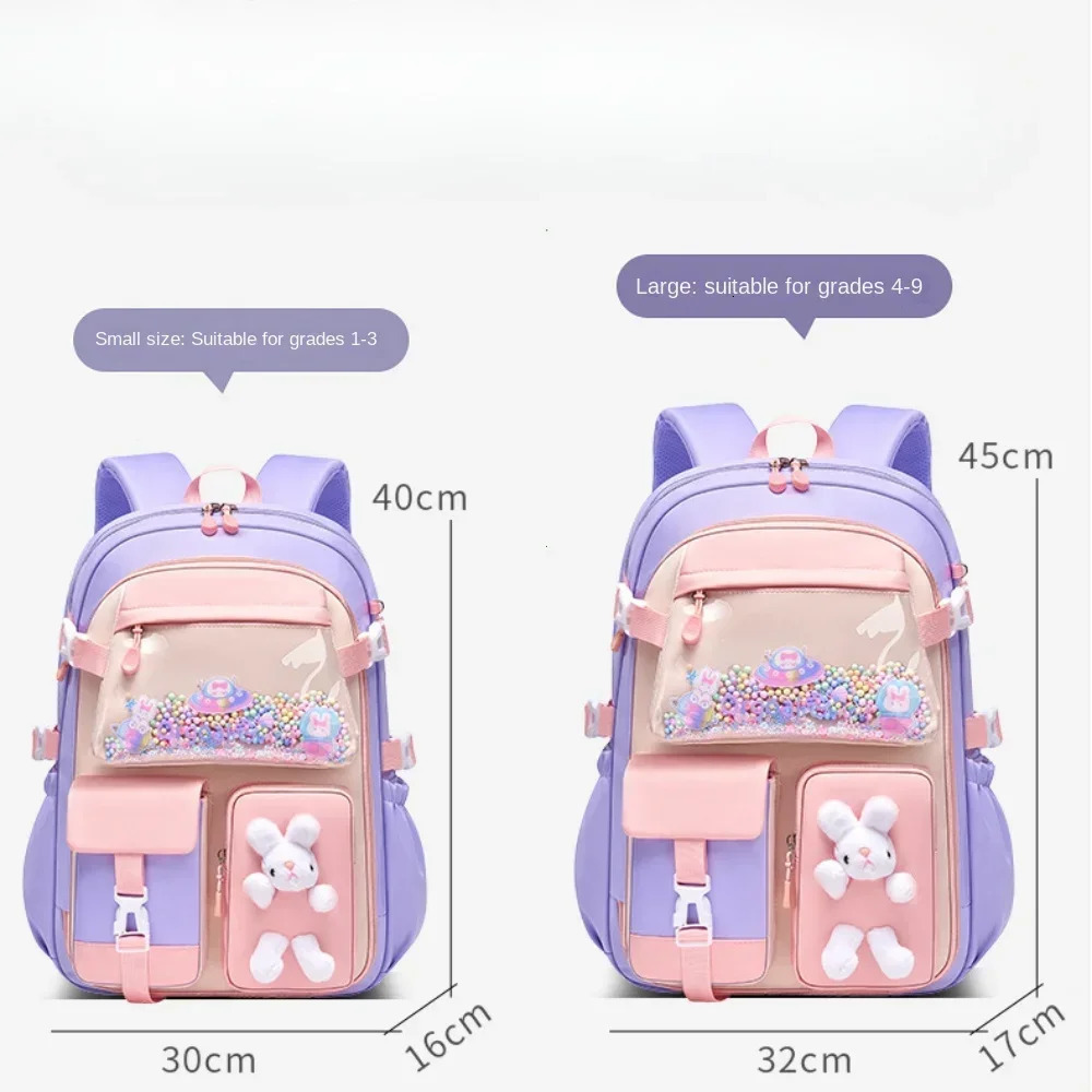 Primary School Girls Schoolbag Kawaii Lightweight Childrens Bag Waterproof Bags Colorful Travel Backpack Mochilas Gifts 241029