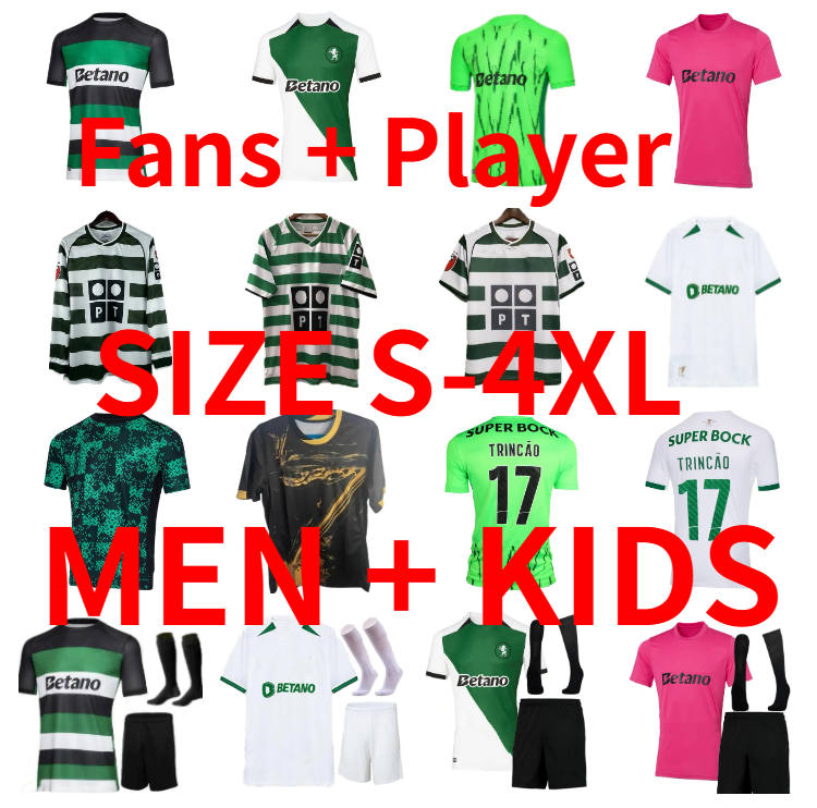 player version Sporting CP 24/25 Lisbon soccer jerseys 60th Lisboa GYOKERES Jovane Sarabia Vietto COATES ACUNA Winners' Cup de football shirts retro 2001 03 men kids
