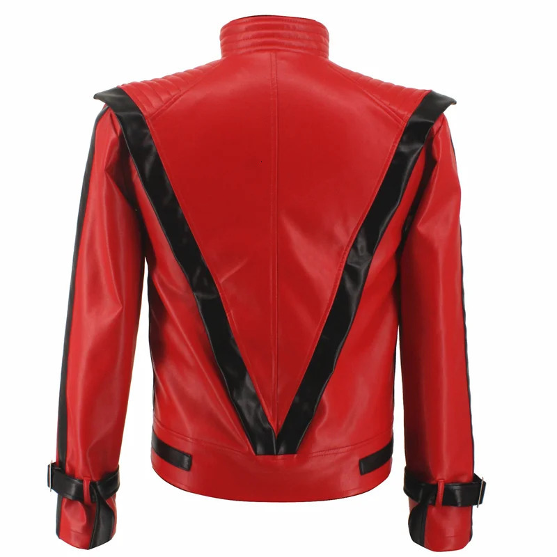 Michael Scary Night Red Leather Jacket Halloween Costume Christmas Gift 241031
