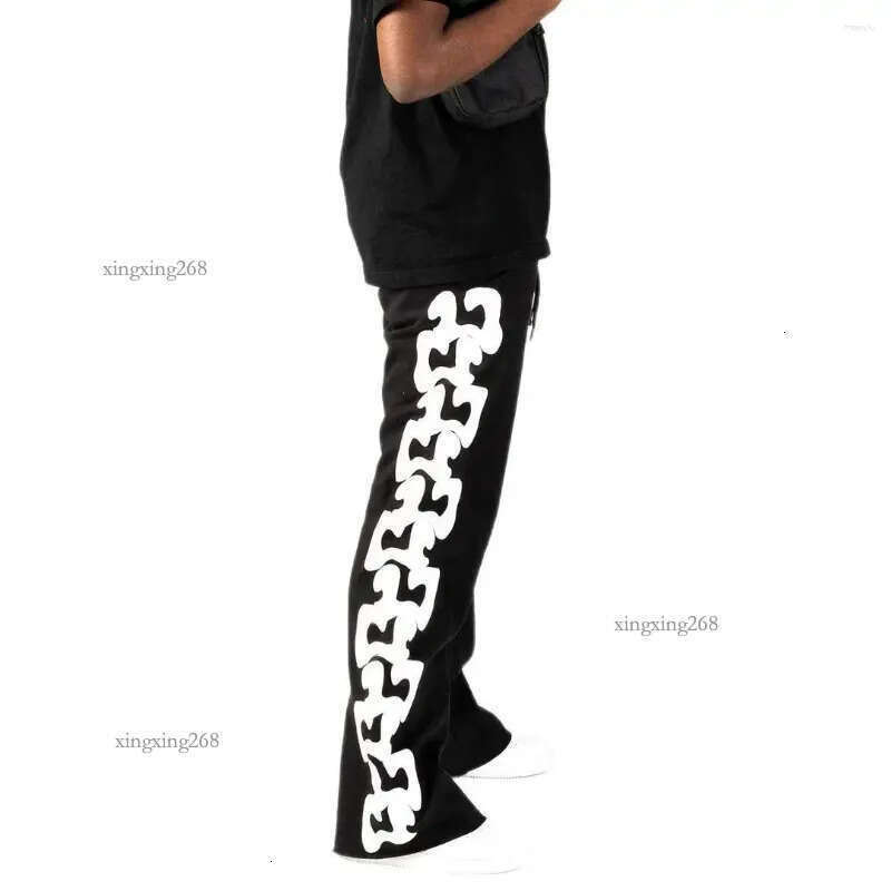 Men's Pants American Harajuku Retro Hand-painted Foam Sweatpants 2024 And Women's Casual Street Fashion Sports Y2k Man
