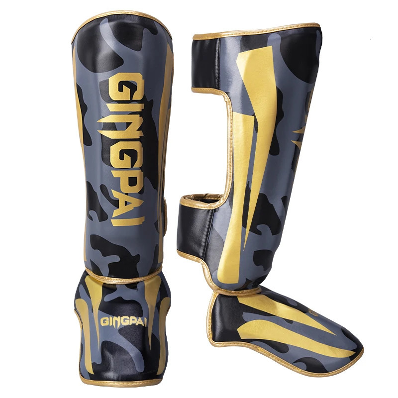 Kids/Youth/Adult MMA Boxing Shin Guards Kickboxing Ankle Support Equipment Karate Protectors Sanda Muay Thai Leggings 241031