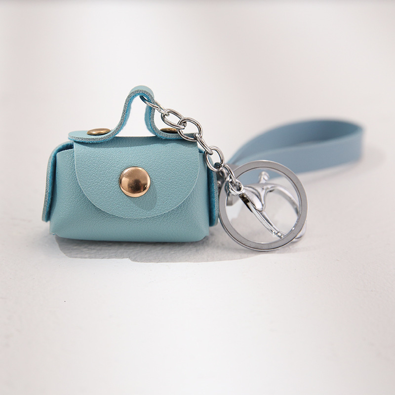 1PC Handmade Tiny PU Leather Handbag Decoration Bag Earphone Case Trendy Key Charm Miniature Purse Mini Pendant 240723 zhanyishengli