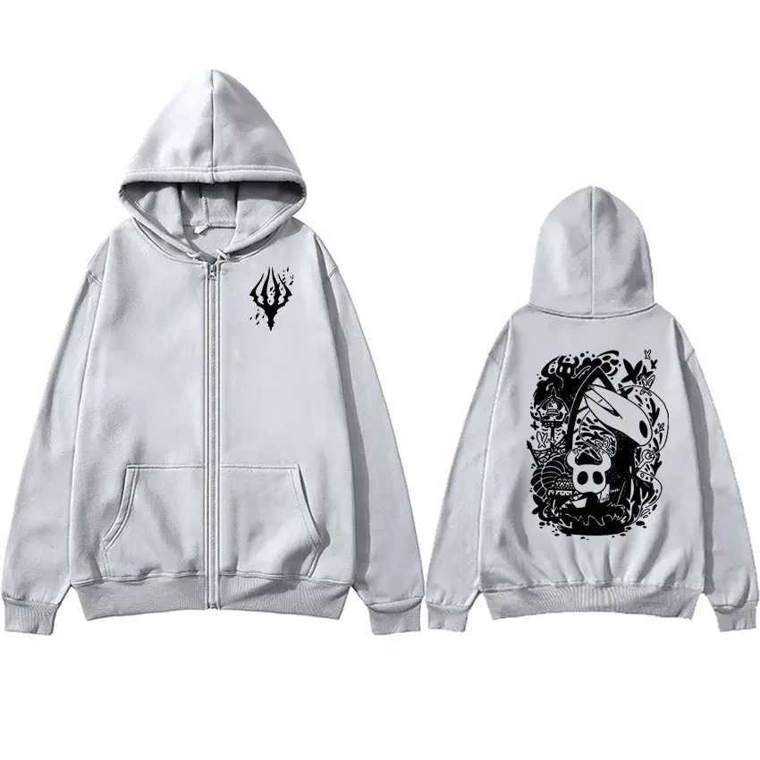 Hot Game Hollow Knight Graphic Zipper Hoodie Mens Retro Fashion Clothing Zipper Sportswear Casual Zipper Oversized Coat Hoodie X241031