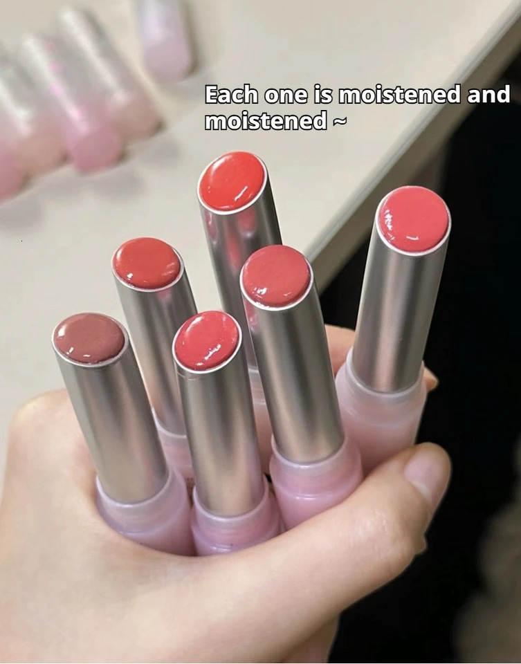 FLORTTE Lipstick Blooming Cute series mirror water lipstick is not easy to stick to the cup Solid lipstick Cute girl makeup 241031