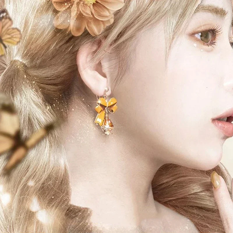 Anime Puella Magi Madoka Magica Cosplay Earrings Kaname Madoka Akemi Homura Tomoe Mami Soul Gem Pendant Earclip Jewelry Gift 241031