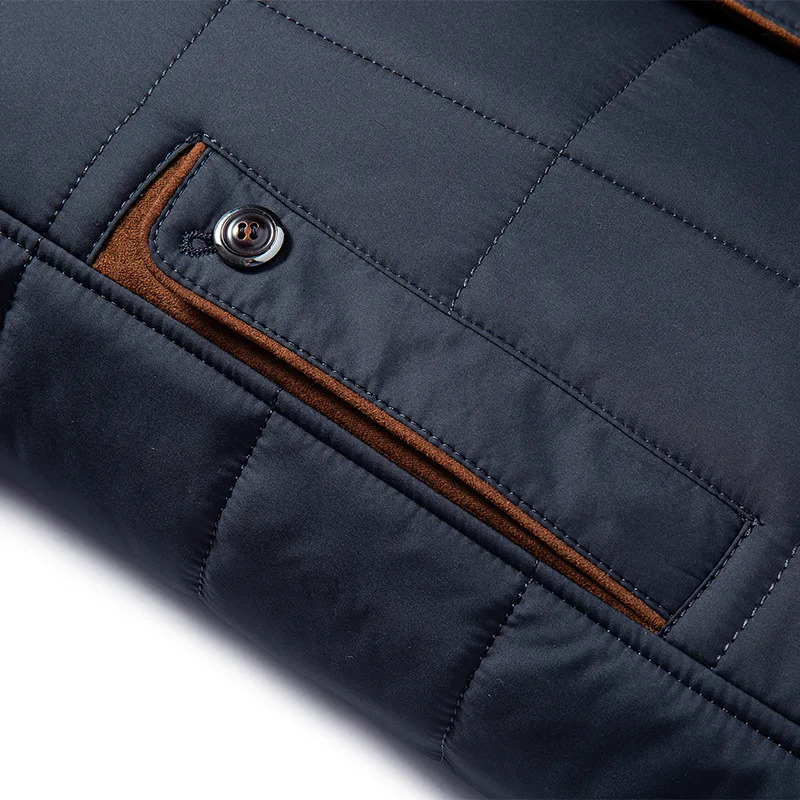 Winter Jackets for Men Coat Middleaged Business Short Parkas Solid Fur Collar Cotton Padded Jacket Keep Warm Fashion 241031