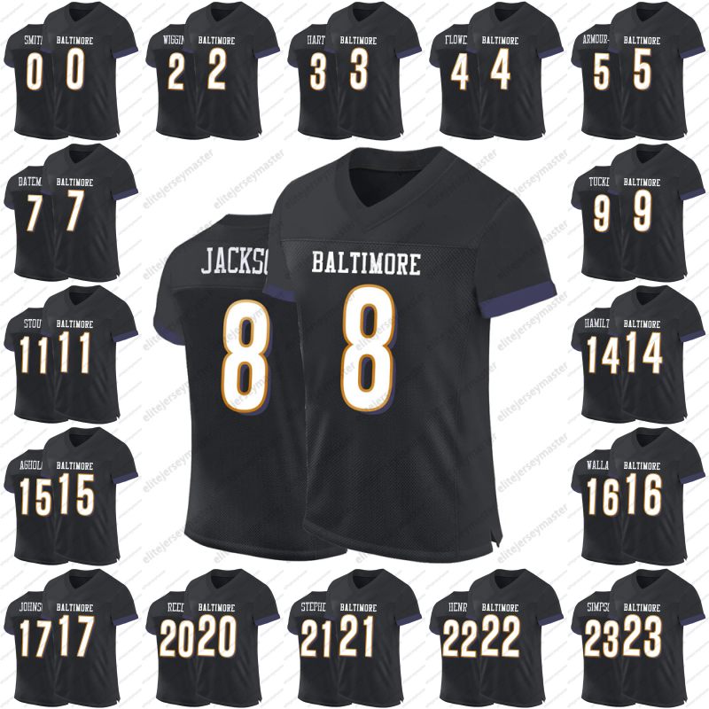 8 Lamar Jackson 22 Derrick Henry Kyle Hamilton 14 Keaton Mitchell Malaki Starks Personalized Customized Football Jerseys Custom Any Number Name For Me