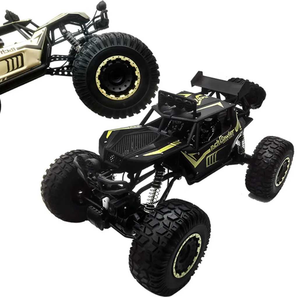 4WD metal alloy body RC truck off-road 4x4 2.4G 1/8 all terrain large rock track remote control car toy childrens toy gift X241101