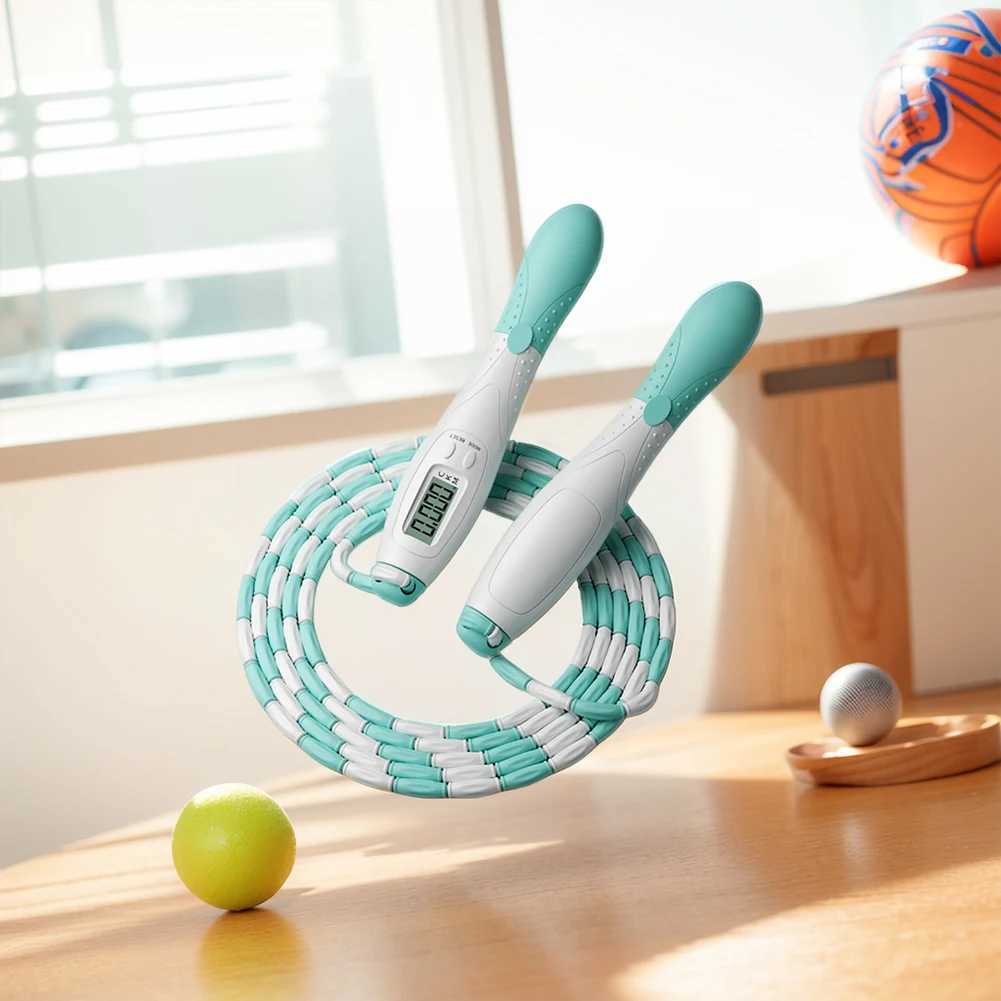 Beaded jump rope with anti plastic segmented jump rope used for indoor and outdoor soft bead jump ropeW241101