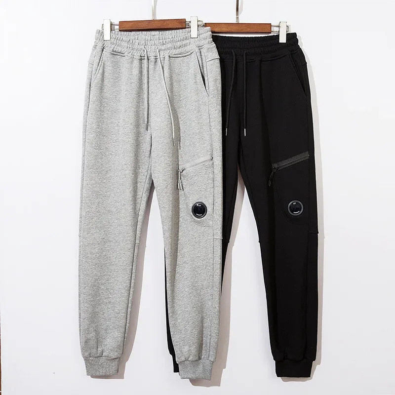 Cp casual and fashionable mens loose and simple solid color sports pants with zipper pocket n Nichepocket zip up 241031
