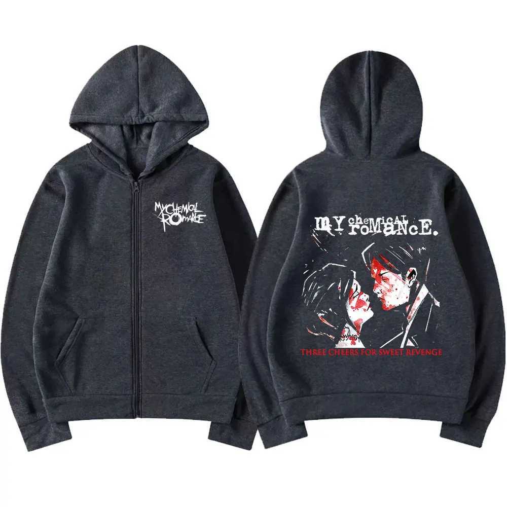 Rock Band My Chemical Romance Mcr Dead Zipper Hoodie Black Parade Punk Emo Zip Up Sweatshirt Men Fashion Vintage Hip Hop Hoodies X250129