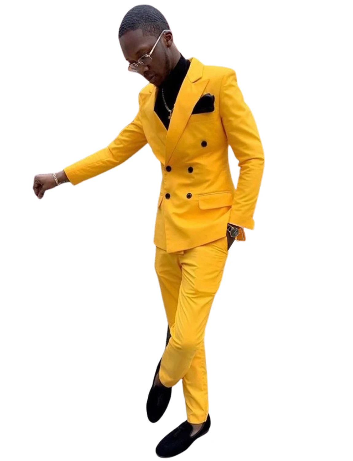 Slim Fit 2 Piece Men Wedding Suit Casual Groom Tuxedos Lapel Double Breasted Blazer Business Suits SetJacketPants 241031