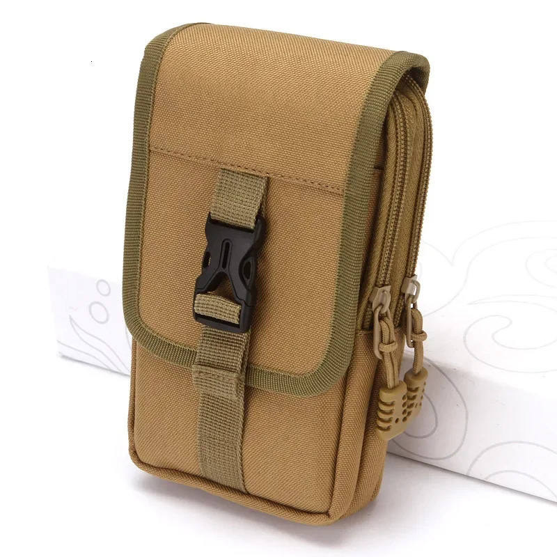 EDC Molle Purse Double Layer Outdoor Waterproof Military Fanny Pack Men Phone Pouch Camping Hunting Tactical Waist Bag