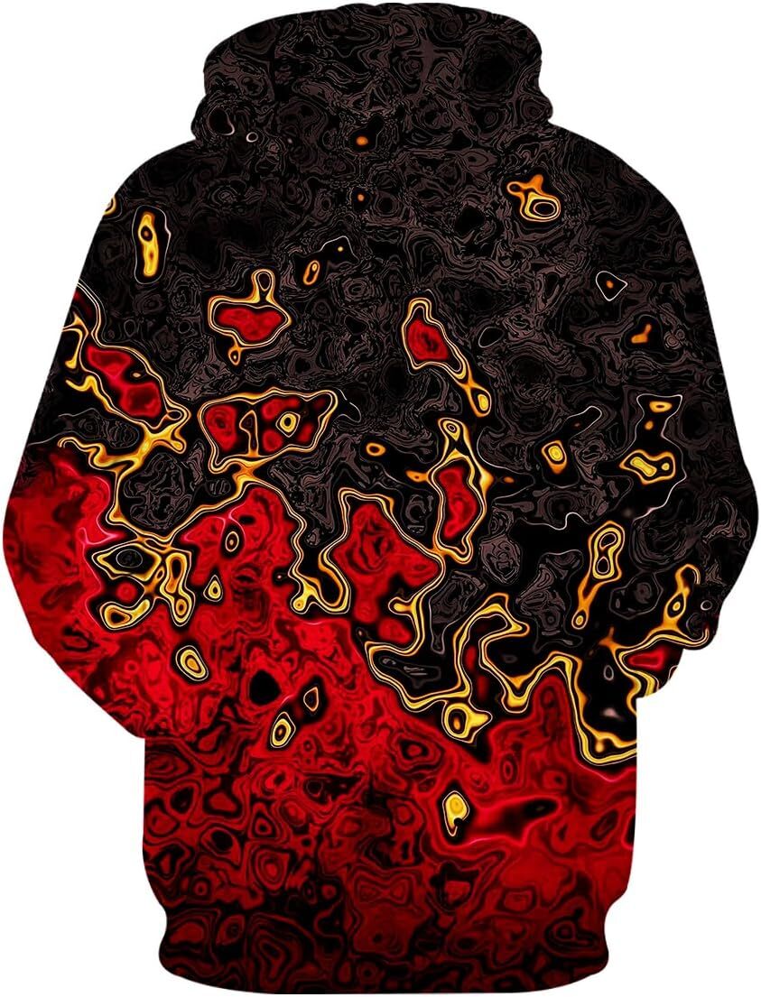 Hoodie for Mens cool Unisex Graphic Print Hoodies 3D Colorful Novelty Design Long Sleeve Sweaters with Pocket Graphic Fashionable and Warm