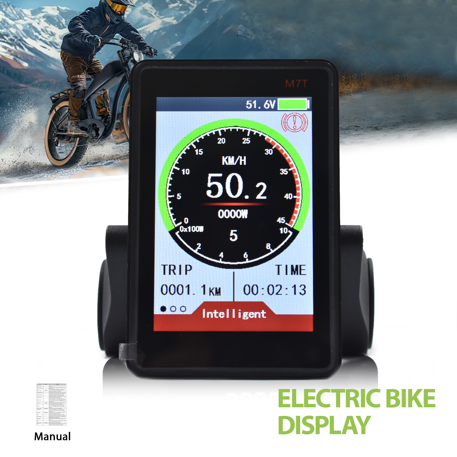 M7T Electric Bike Display & Cycling Computer Combo - Robust Design for Professionals
