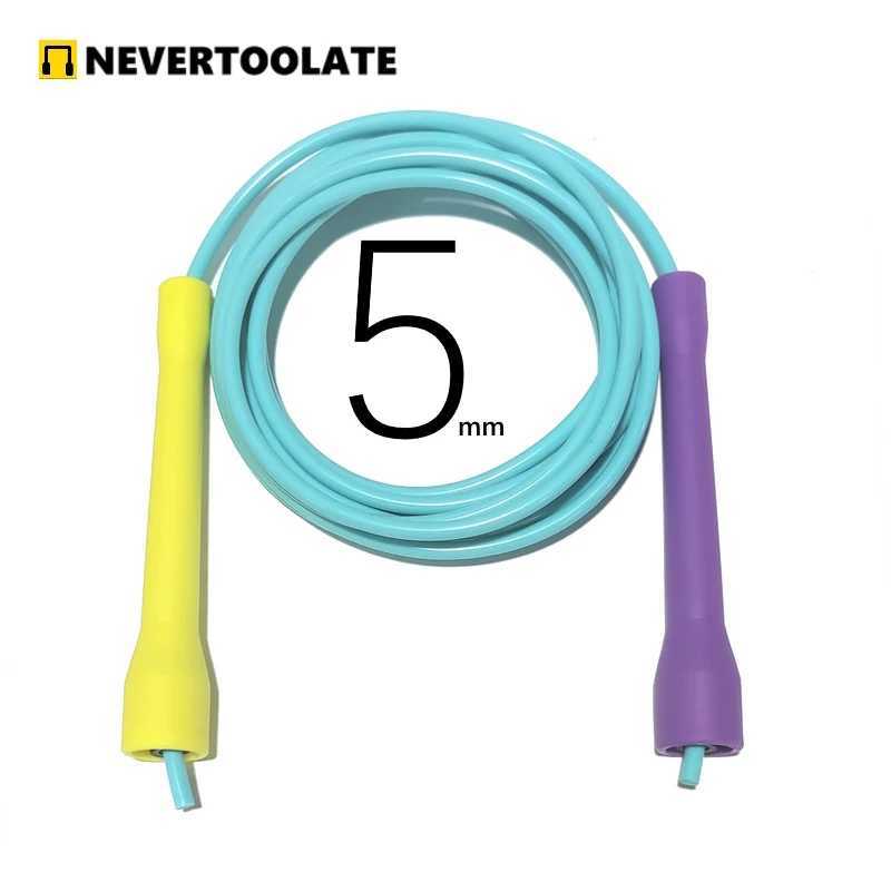 5mm 5.3mm 6mm thick rope cc hand 2.8-3.2m long PVC jump rope adult speed rope diameter suitable for crossfit cheapW241101