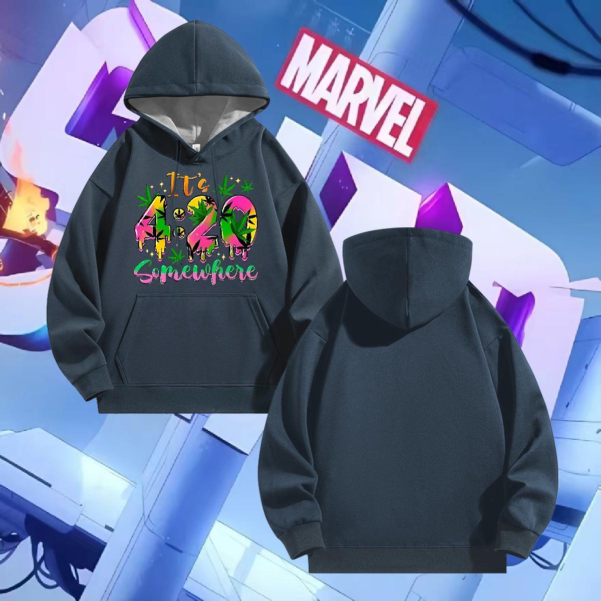 Wholesale Hooded Sweatshirt Street wear Hip Hop Popular Men Tops Hoodie Breathable Custom Cartoon Top Hoody Warm Fleece