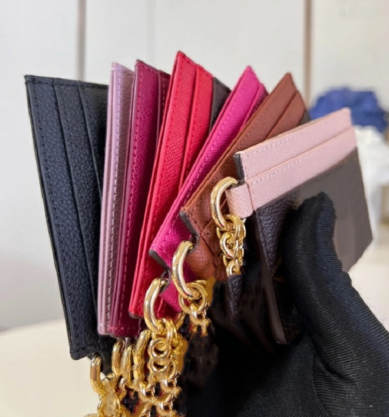 High Quality Women Card Holders purse Top Starlight designer Fashion Genuine Leather ladies single zipper Classic purses leather wallets Womens wallet More colors