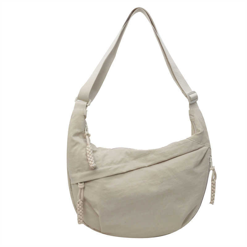 Shoulder Bags Fashion Cloth Bag For Female Students Shoulder Bag Nylon Cloth Crossbody Bag Large Capacity Shoulder Bag Travel Dumpling Bag 241015