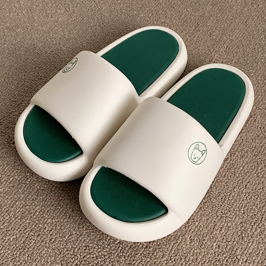 Soft cloud slippers new color matching slippers women's slide shoes indoor family platform slippers women's summer beach non-slip sandals