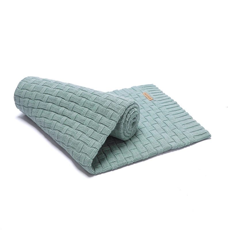 Baby Cotton Swaddle Wrap Blankets Super Soft born Netural Knit Stroller Bassinet Bedding Covers 10080cm Toddler Throw Quilts 240322