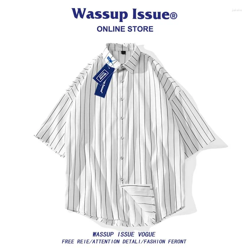 Men's Casual Shirts WASSUP ISSUE Breathable Striped Shirt
