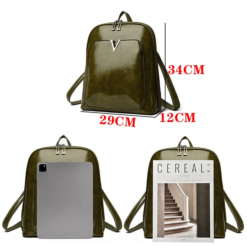 Women Leather Backpacks High Quality Female Vintage For Girls Capacity Travel Backpack Ladies Sac A Dos 241029