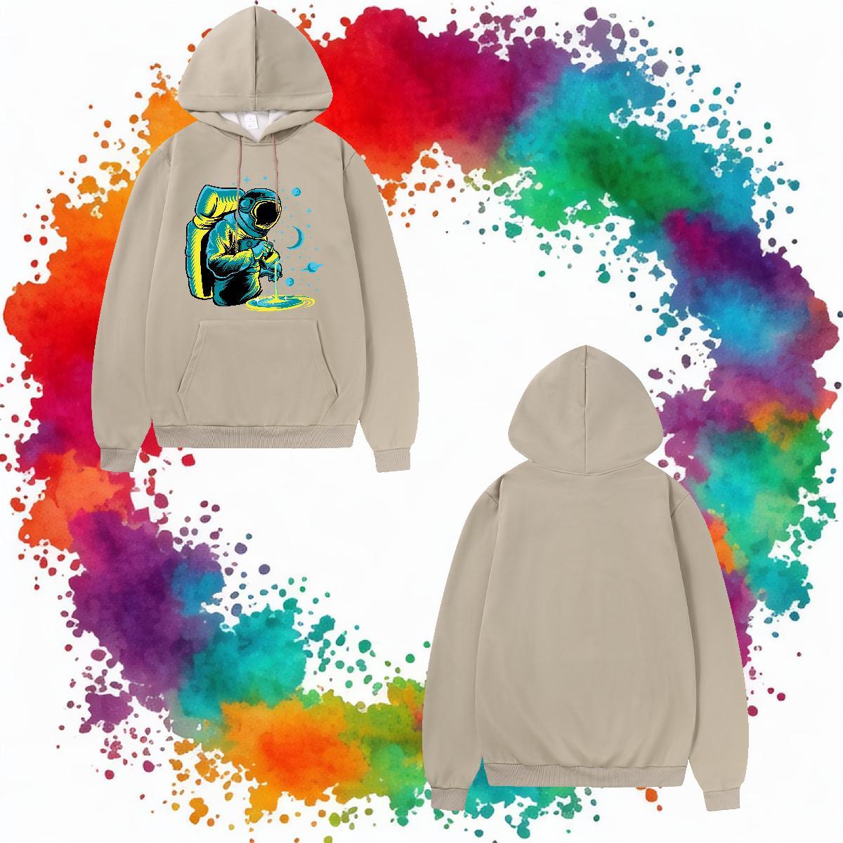 DIY Men's Hooded Sweatshirt Hooded Collar Breathable Wholesale Hoodie Pullover Anime Print Clothings Home Outdoor 350g Cotton