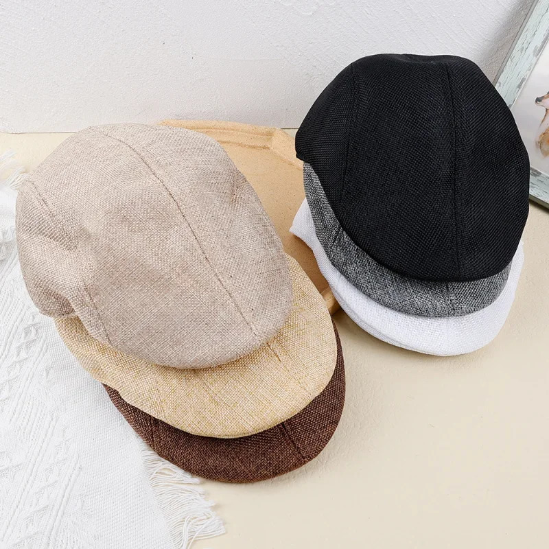 Men Spring and Summer Berets British Style Beret Hat Retro England Hats Male Fashion ed Painter Caps for Dad 241031