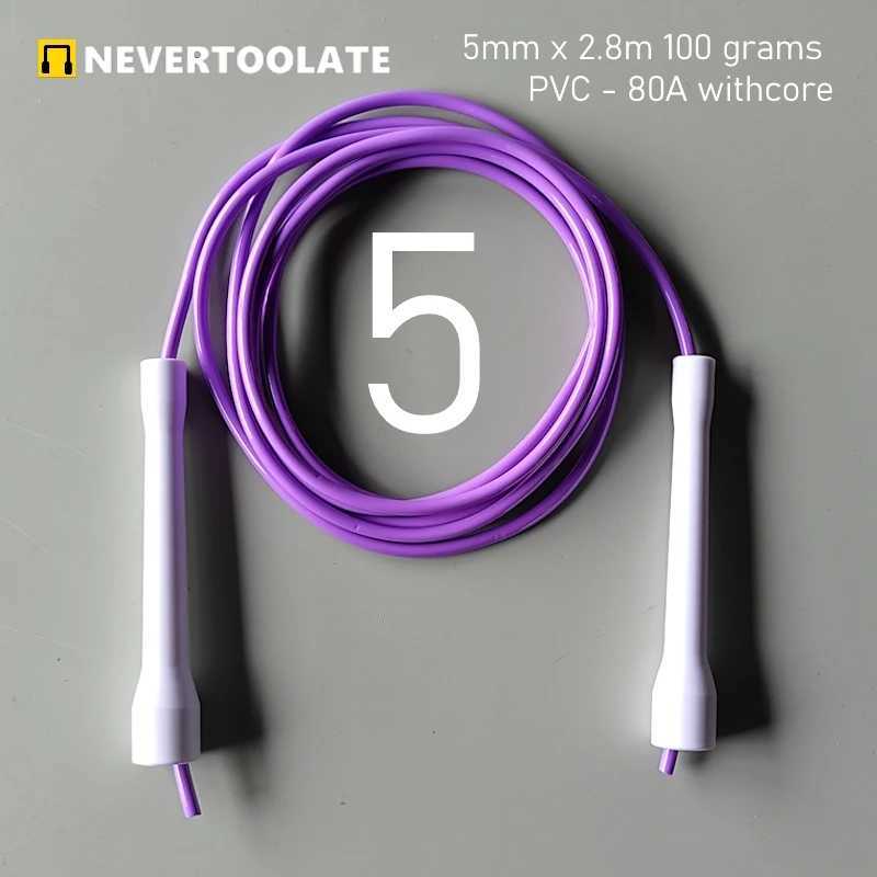 5mm 5.3mm 6mm thick rope cc hand 2.8-3.2m long PVC jump rope adult speed rope diameter suitable for crossfit cheapW241101