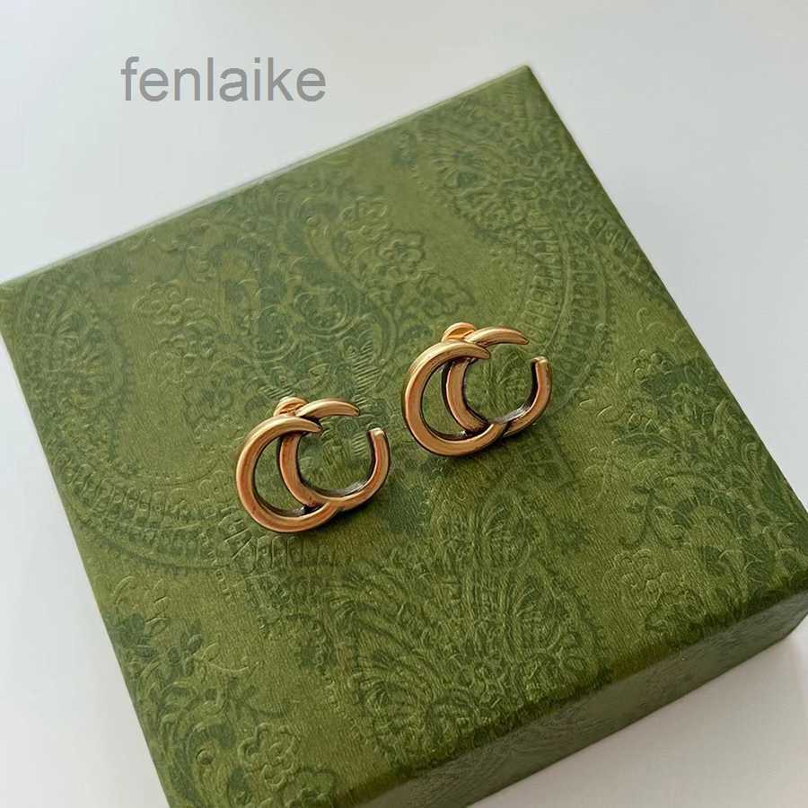 Designer Gold earrings designer for women brass letter small stud earrings wedding party minimalist designer jewelry earrings