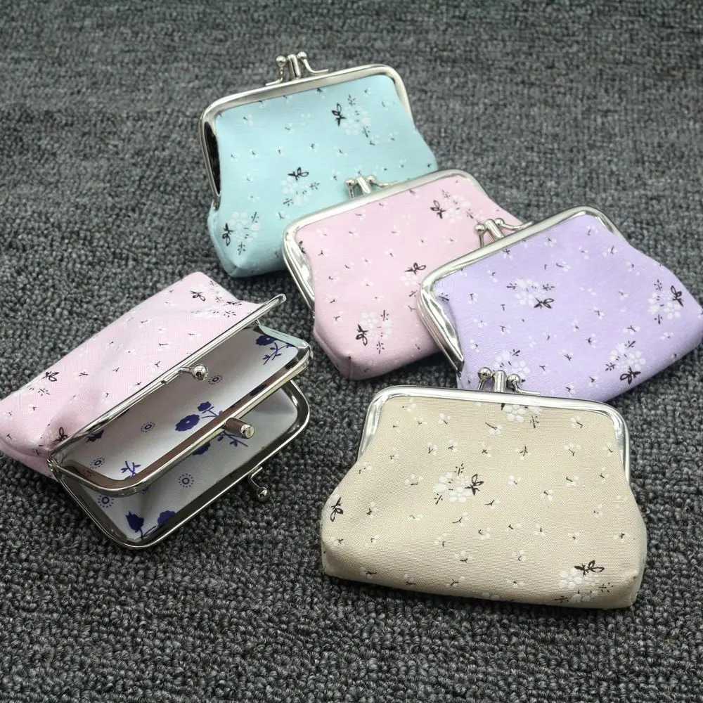 Printed Mini Key Card Holder Cluh Bag Fi Handbag Double Layer Hasp Coin Purse Zero Purses Cluh Bag Small WalletXJ241111