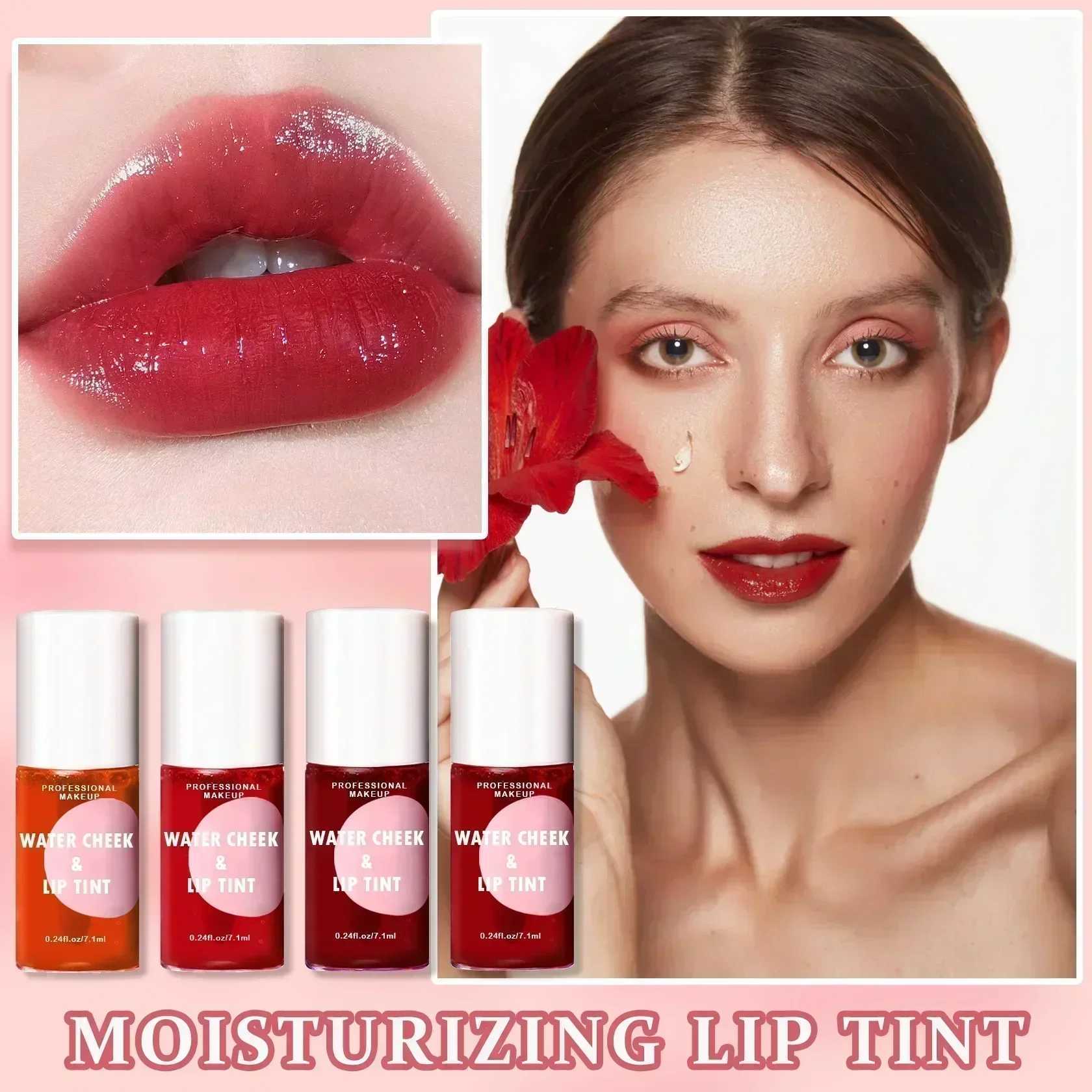 Full color lipstick matte mirror lipstick waterproof lipstick non stick cup long-lasting cheek eye lip color cosmetics W241101