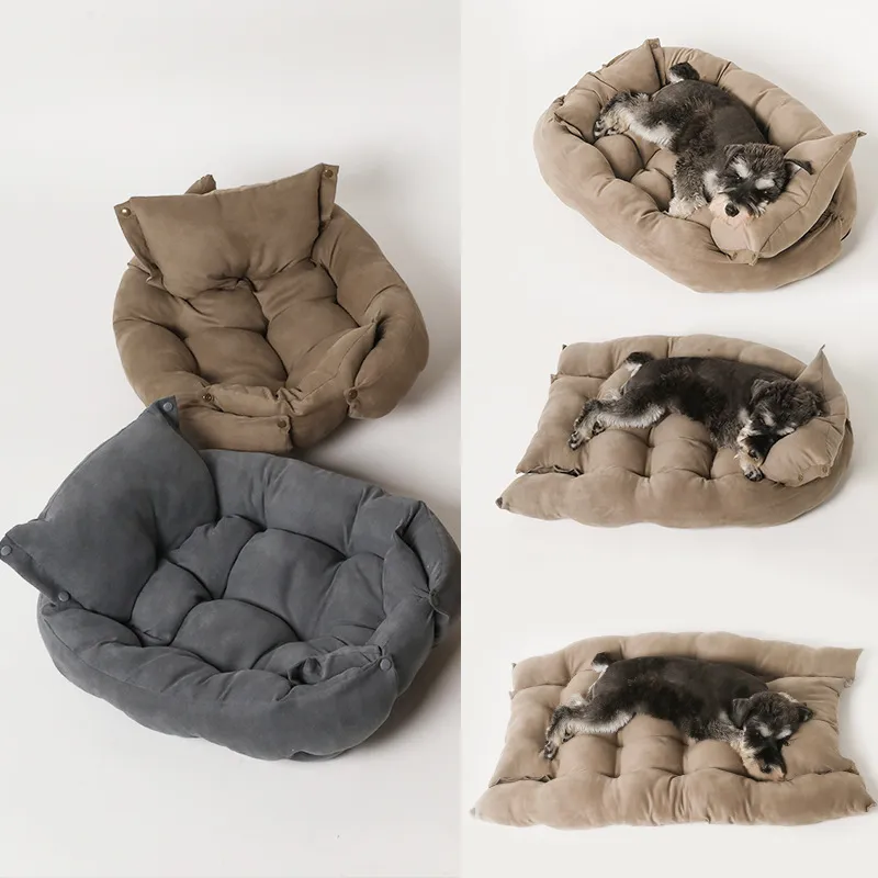 Comfortable Thickened Pet Lounge Bed Suitable for Dogs and Cats with Winter Kitten Cozy Nook