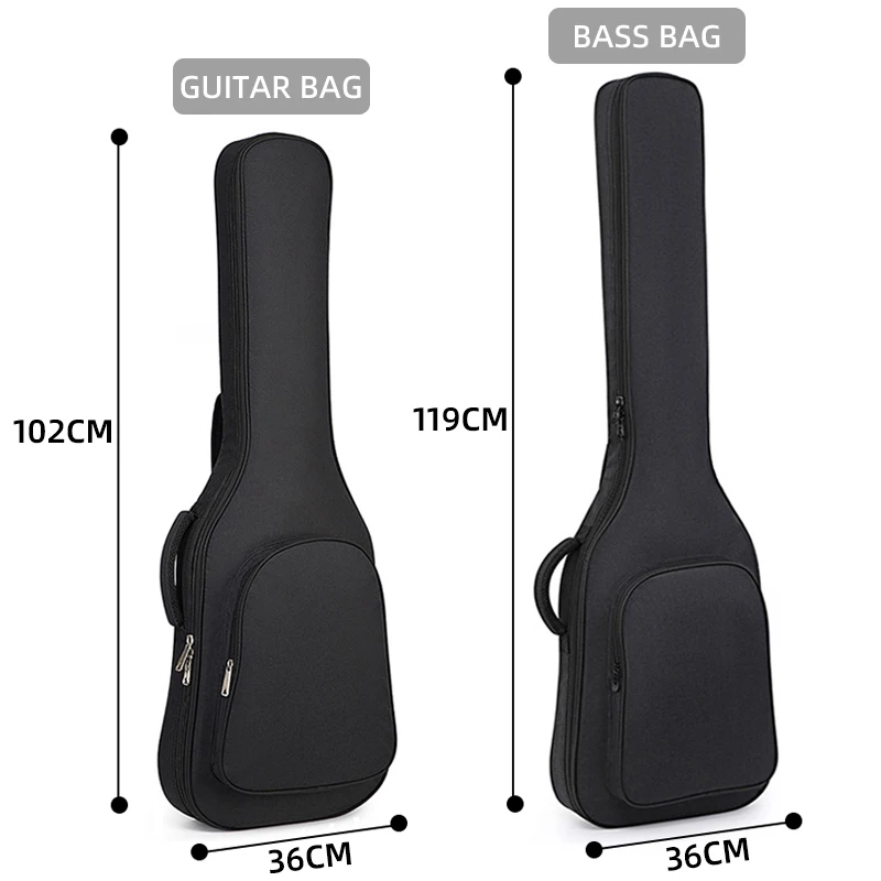 new 38/39 Inch Electric Guitar Bass Bag Adjustable Shoulder Strap Acoustic 2025 Folk Carry Soft Case 15mm Thicken Shockproof Padded XM108