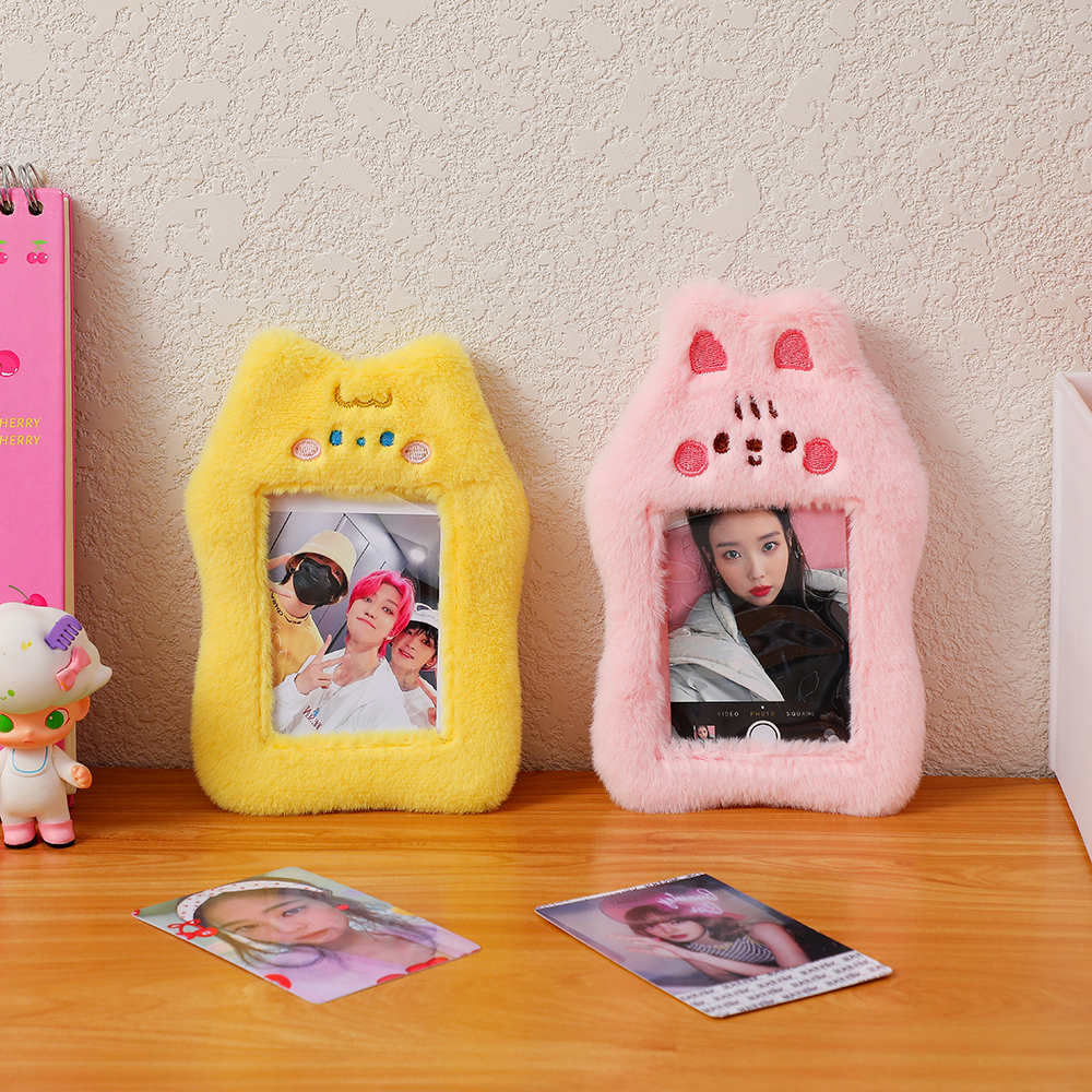 3inch Kawaii Plush Photocard Holder Pendant Cute 2025 Bunny new Lover Idol Card Holders Bus Card Proect Sleeves Cover